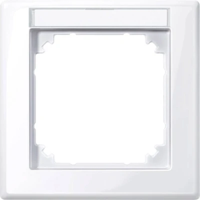 Afbeelding van Schneider Electric Merten M Smart afdekraam 1 voudig met tekstveld, actief wit