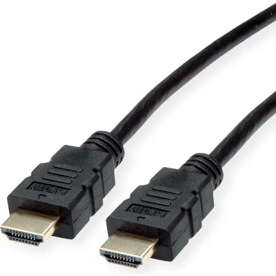 Afbeelding van ROLINE HDMI High Speed kabel met Ethernet, TPE, zwart, 1 m