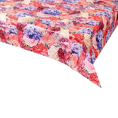 Afbeelding van Talking Tables Roze papieren tafelkleed met bloemen Wegwerpfeesttafelkleed, recyclebaar thuis Benodigdheden voor afternoontea, verjaardag, Moederdag, bruidsdouche