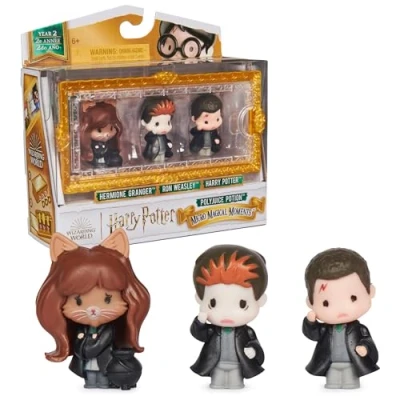 Afbeelding van Wizarding World Harry Potter Micro Magical Moments verzamelfiguren, multipack &quot;multipack &quot;multi sapdrank&quot; met Harry, Hermeline, Ron en inzetdoos, speelgoed voor kinderen vanaf 6 jaar, fanartikelen
