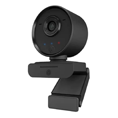 Afbeelding van ICY BOX Full HD webcam met AI autotracking, 1080p, kijkhoek tot 350, WDR, stereo audio, 2 microfoons, afstandsbediening, USB aansluiting, Plug&amp;Play, IB CAM502