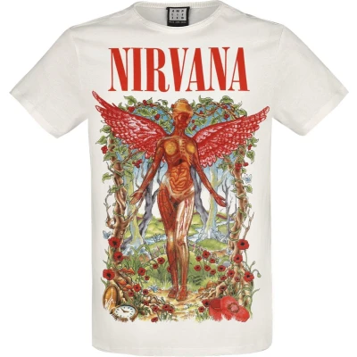 Afbeelding van Nirvana Amplified Collection In Utero Wilderness T shirt gebroken wit L