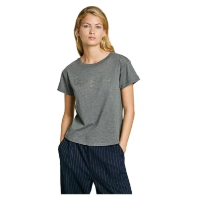 Afbeelding van Pepe Jeans GAIA Tshirt print, Dames, Maat: XL, Dark grey marl