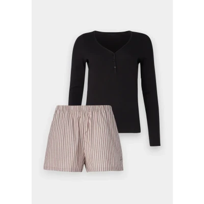 Afbeelding van Marc O&#039;Polo MIX Match SET Pyjama Black/nordic grey, Dames, Maat: Medium, grey