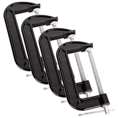 Afbeelding van ASelected 4 STKS G klem 6 inch (150 mm) Heavy Duty Schroef klemmen Industriële sterkte C klemset voor houtbewerking lassen gebouw automotive reparatie kaakopening