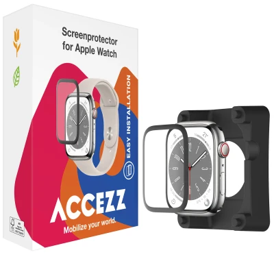 Afbeelding van Screenprotector Apple Watch 10 42 mm: Accezz met applicator Folie (plastic)