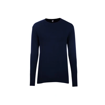 Afbeelding van Alan Red Olbia Longsleeve T Shirt Navy maat L Heren Basic met Slim fit Pasvorm Stretch