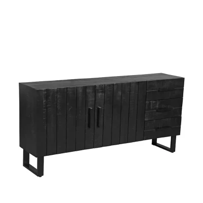 Afbeelding van LABEL51 Dressoir Santos Zwart Mangohout Majorr