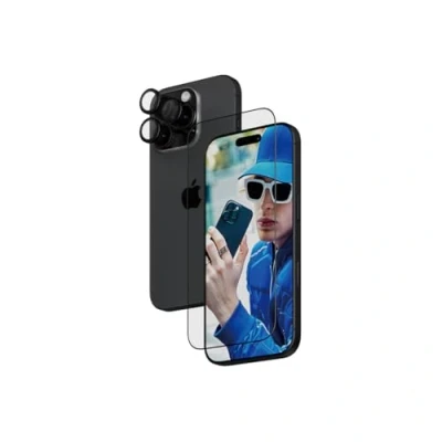 Afbeelding van 2 Pack Screenprotectors Apple iPhone 16 Pro: PanzerGlass in 1 en cameraprotector