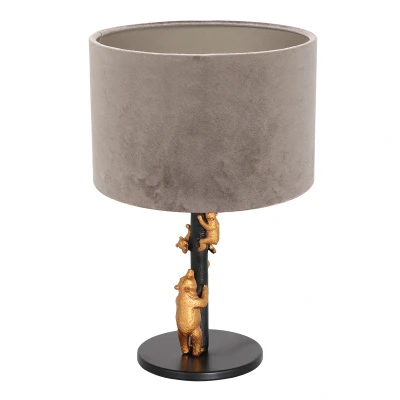 Afbeelding van Anne Lighting Animaux tafellamp bruin metaal 40 cm hoog