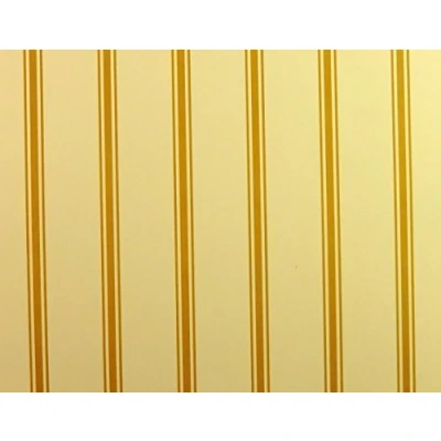Afbeelding van Melody Jane Poppen Huis Miniatuur Print 1:12 Schaal Goud Crème Regency Streep Behang