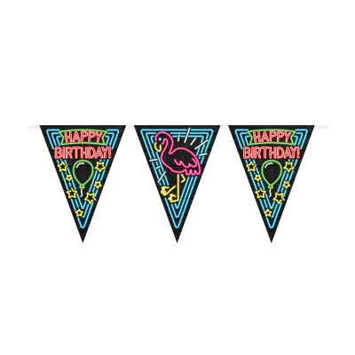 Afbeelding van Slinger Happy Birthday! Neon 10mtr