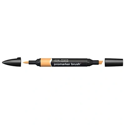 Afbeelding van Winsor &amp; Newton 0204655 Promarker Brush voor tekeningen, kalligrafie, ontwerp en lay outs, streeploos tekenen met beitel penseelpunt Apricot