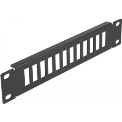 Afbeelding van Delock 10″ FO Patch Panel 12 Haven voor SC Duplex/LC Quad 1 U zwart
