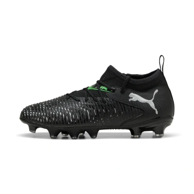 Afbeelding van Puma Future 8 Match JR Voetbalschoenen met kunststof noppen, Maat: 35.5, Black/silver/fluo green Schoenen