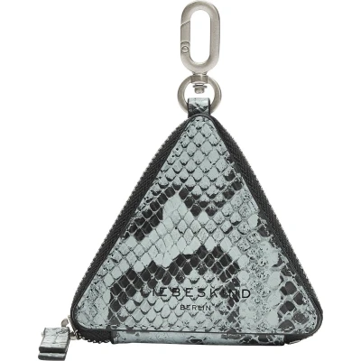 Afbeelding van LIEBESKIND BERLIN Leren Utensil zak Snake Pendant Triangle Etui Salt Blue Blauw