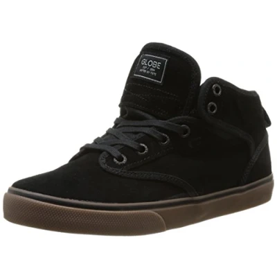 Afbeelding van Globe Motley Mid Hoge sneakers voor volwassenen, uniseks, Zwart Black Tobacco Gum 10184, 43 EU