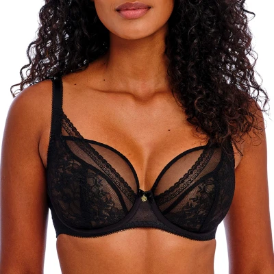 Afbeelding van Freya Sydnie Underwired High Apex Plunge Bra Zwart D 70 Dames
