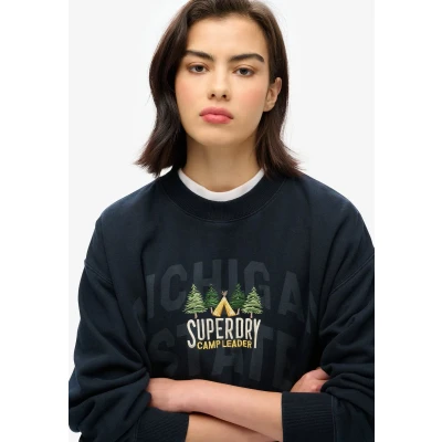 Afbeelding van Superdry Travel Souvenir sweatshirt met ronde hals en losse pasvorm Dames Truien