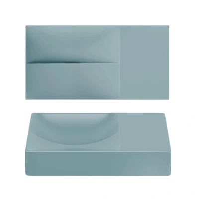 Afbeelding van Clou Flush Fontein Zonder Kraangat Mat Blauw Keramiek 36 cm