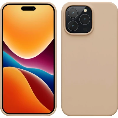 Afbeelding van kwmobile telefoonhoesje geschikt voor Apple iPhone 14 Pro Max Hoesje met siliconen coating Smartphone case in parelmoer
