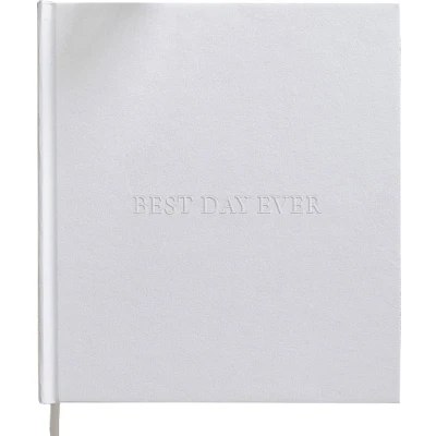 Afbeelding van Ginger Ray Witte embossed bruiloftsfotoalbum &#039;Best Day Ever&#039; Engelstalig
