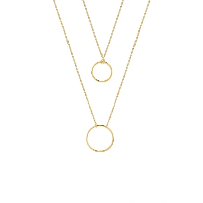 Afbeelding van Goud Plated dubbele ketting met cirkel