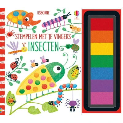 Afbeelding van Uitgeverij usborne stempelen met je vingers insecten