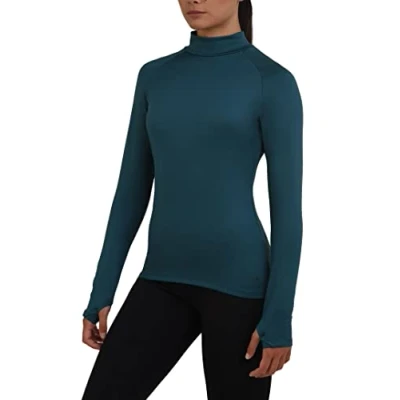 Afbeelding van TCA Dames SuperThermal Lange Mouw Prestatie Basislaag Hardloop Trainings Top Blauw, M