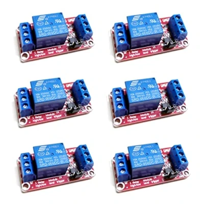 Afbeelding van BuxiuGK Relaismodule, 5 V, 1 kanaals relaisbord met optische koppeling, ondersteuning hoog en laag trigger, 6 stuks