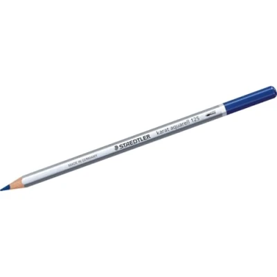 Afbeelding van Staedtler 125 33 karaat aquarel kleurstift, waterschilderbaar, 6 stuks in kartonnen etui, kobaltblauw