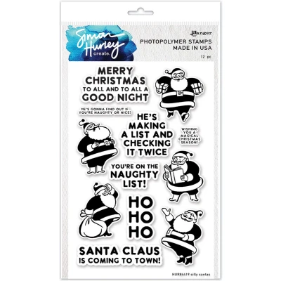 Afbeelding van Ranger Simon Hurley create. Clear Stamp Set Silly Santas 15,2x22,86cm