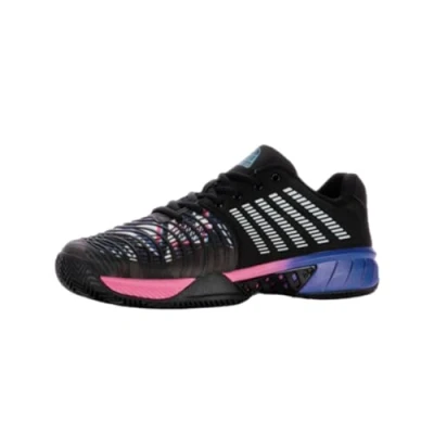 Afbeelding van Padel Schoenen K Swiss Express Light 3 Black True Blue Neon Pink Schoenmaat 43