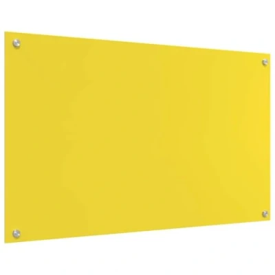 Afbeelding van vidaXL Keuken Achterwand Geel Geharde glas 100 x 60 0.6 cm Duurzaam