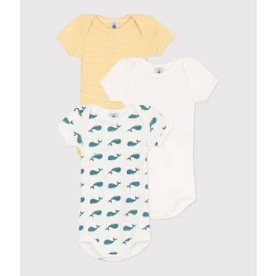 Afbeelding van Petit Bateau BÉBÉ Unisex 3 PACK Body voor kinderen, Maat: 74, Marshmallow/dragonfly