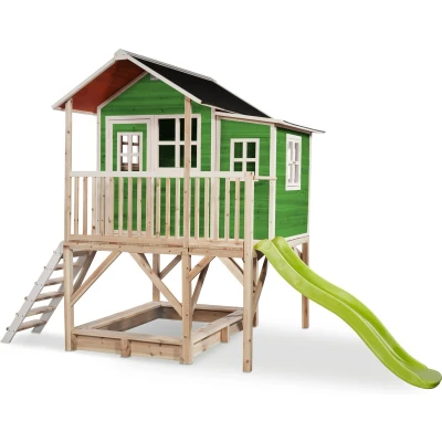 Afbeelding van EXIT houten speelhuis met glijbaan Loft 550