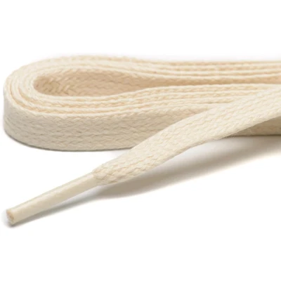 Afbeelding van Schoenveters wax cremé plat dikte 7 mm 120 cm