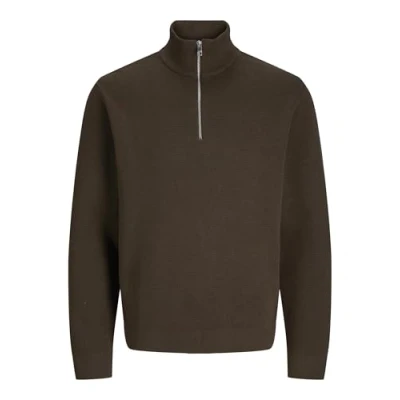 Afbeelding van Jack &amp; Jones Trui Jprblamilano Stitch Knit Half Zip S 12259664 Slate Black Mannen Maat