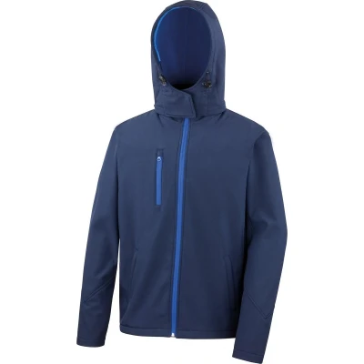 Afbeelding van Result Core Tx Performance Hooded Soft Shell Jacket R230M Navy / Royal XL