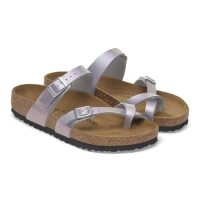Afbeelding van Birkenstock Mayari Slippers Saffiano Iridescent Viola Regular Fit Maat 37 Dames