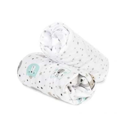 Afbeelding van FlyIdeas Hoeslakens voor Next2Me Babybedjes 50x83 cm, 100% Katoen, 2 STK. Wiegjes Beddengoedset Compatibel met Co Slaapboxen Babybedden en Matrassen 50x80 40x80 vergelijkbaar