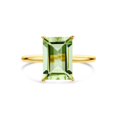 Afbeelding van 14K Geelgoud Ring Groen Amethist 4030952