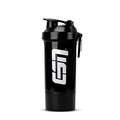 Afbeelding van ESN Shaker, zwart, 600 ml, lekbescherming dankzij veilige smart sluiting, vrij van BPA &amp; DEHP, geteste kwaliteit