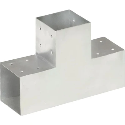 Afbeelding van vidaXL Paalverbinding T vorm 101x101 mm gegalvaniseerd metaal
