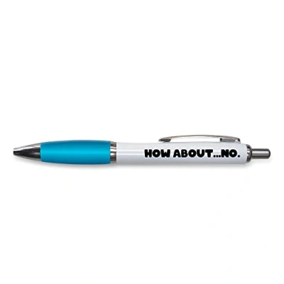 Afbeelding van Tongue in Peach Grappige nieuwigheid Push Pen Gift Balpennen Hoe zit het met Nee Grappig Kantoorcadeau Grap Stationair TURKOOIS PP156