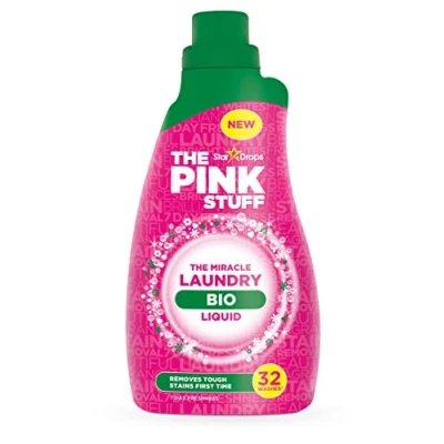 Afbeelding van 8er Pack Stardrops Pink Stuff Laundry Bio Liquid 32 wasbeurten 960ml