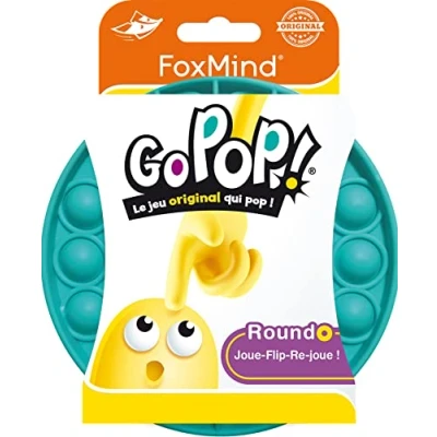 Afbeelding van FoxmindGo Pop! Roundo (Mauve/Geel/Turquoise) Logicaspel Leeftijd: 5+ 2 spelers Speeltijd: 10 min