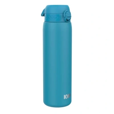 Afbeelding van ION8 1 Liter Roestvrijstalen Waterfles, Lekvrij, Makkelijk te Openen, Veilige Vergrendeling, Draaghendel, Vaatwasserbestendig, Duurzame Krasbestendige Verf, 1200ml (40oz), Blauw Drinkfles
