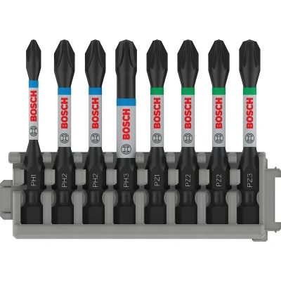 Afbeelding van Bosch 2608522328 8 Delige Control Impact Bits PH1/2/3 / PZ2/3