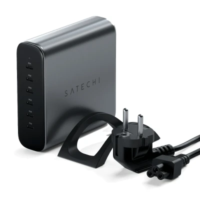 Afbeelding van Satechi 200W Type C 6 Port PD GaN Charger grey ST C200GM EU